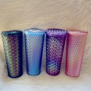 26 oz Textured Tumbler Set / With Straws